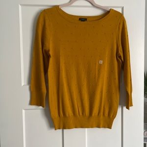 Ann Taylor Factory Mustard Sweater New